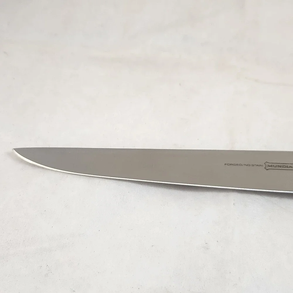 Mundial 5114-6 Boning Knife Stainless Steel Brazil Black Handle Full Tang Rivet